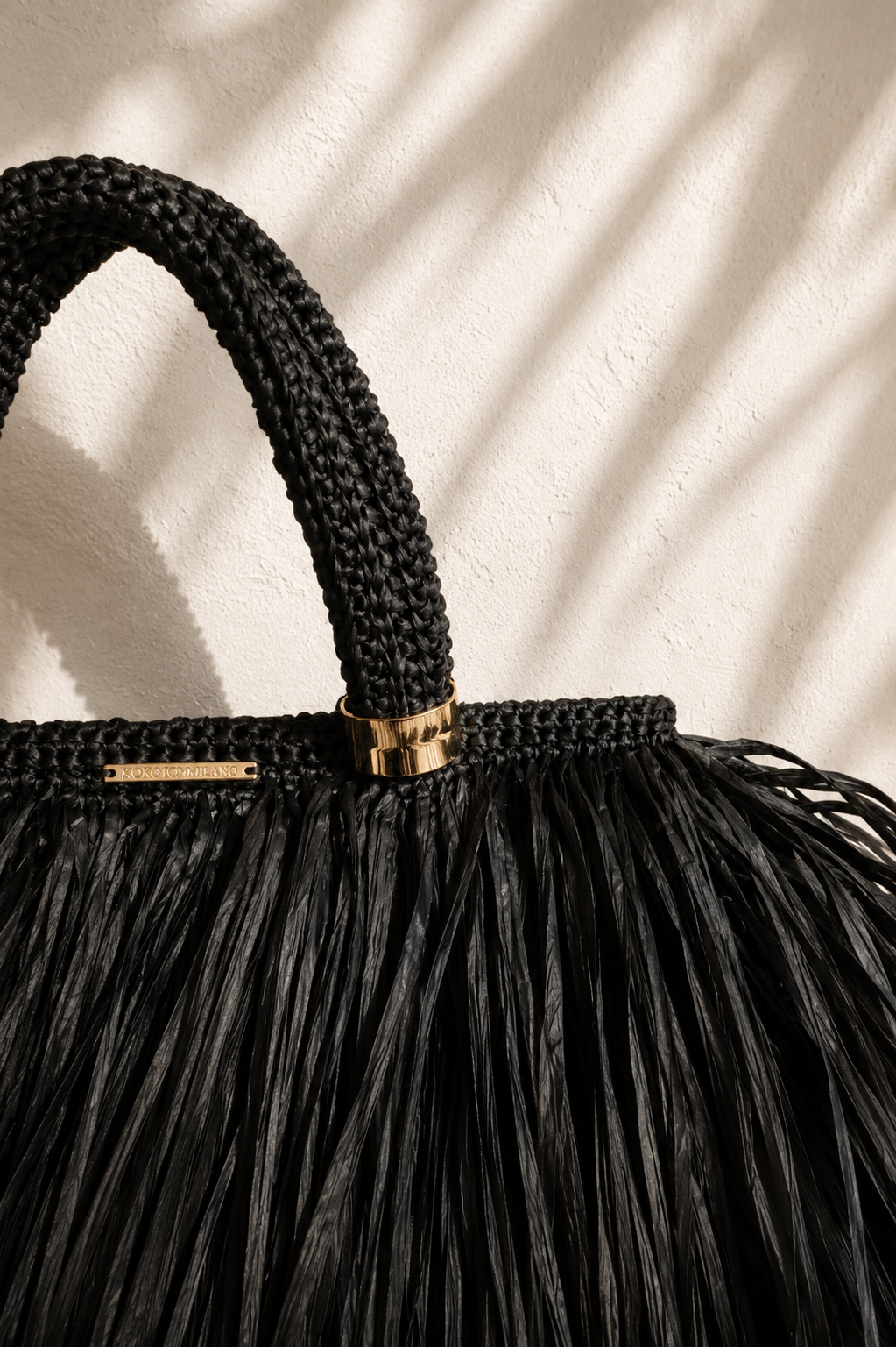 Charcoal Kaia Raffia
