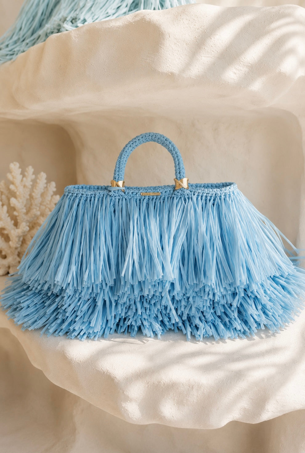 Azzurro Kaia Raffia