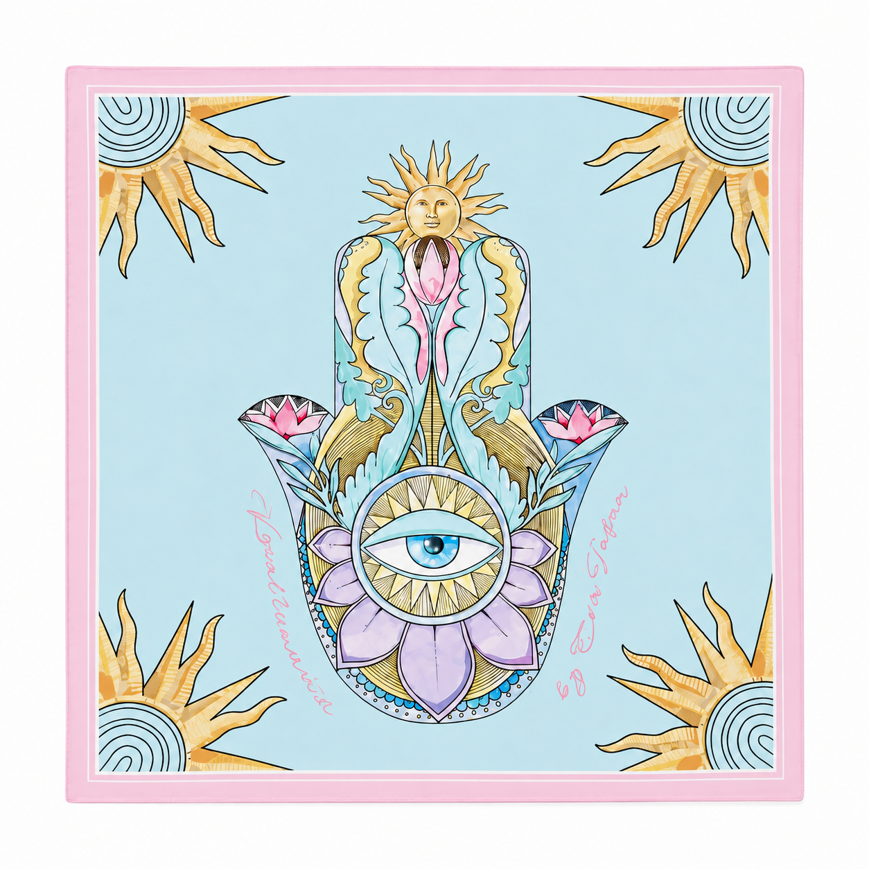 Hamsa Silk Scarf